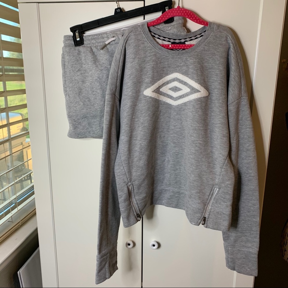 Girl’s Umbro Soccer Fleece Sweatshirt & Shorts Set